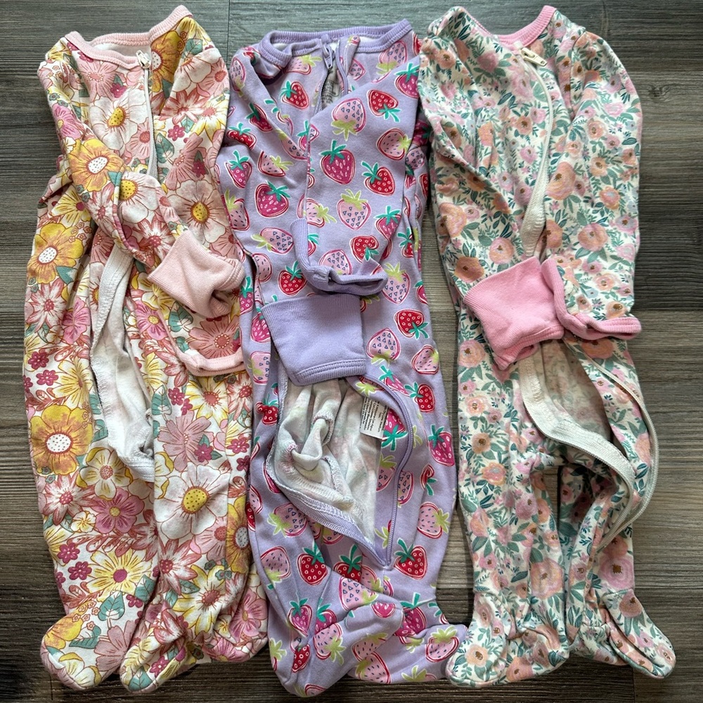 Zip Front, Footed Sleep N Play Pajamas